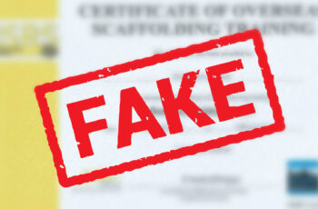 Unmasking the Threat of Fake Cards and Certificates: A Call for Authenticity in Scaffolding Training